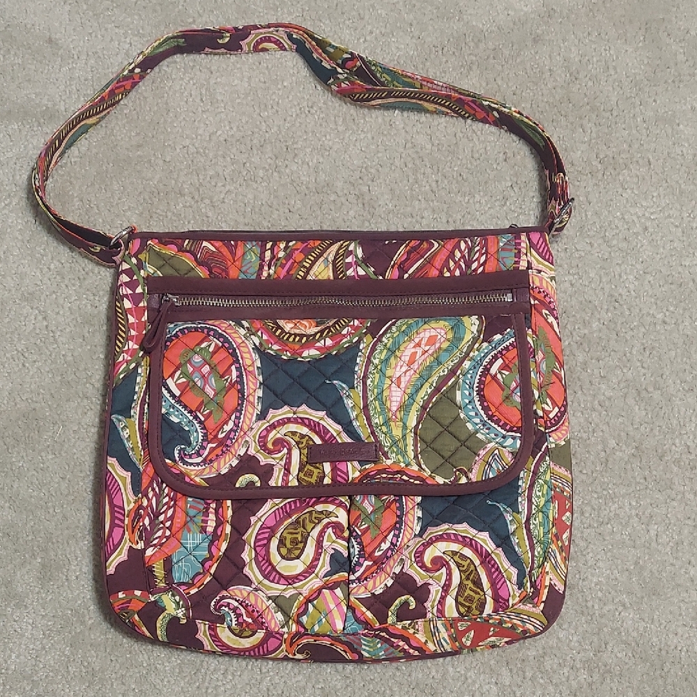 Vera Bradley Original Hipster Crossbody Bag Heirloom Paisley Retired Pattern